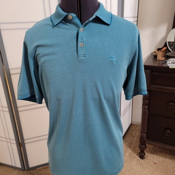 Tommy Bahama - Paradisio Cove, Island-Blue, Short Sleeve Polo - Picture 1 of 4